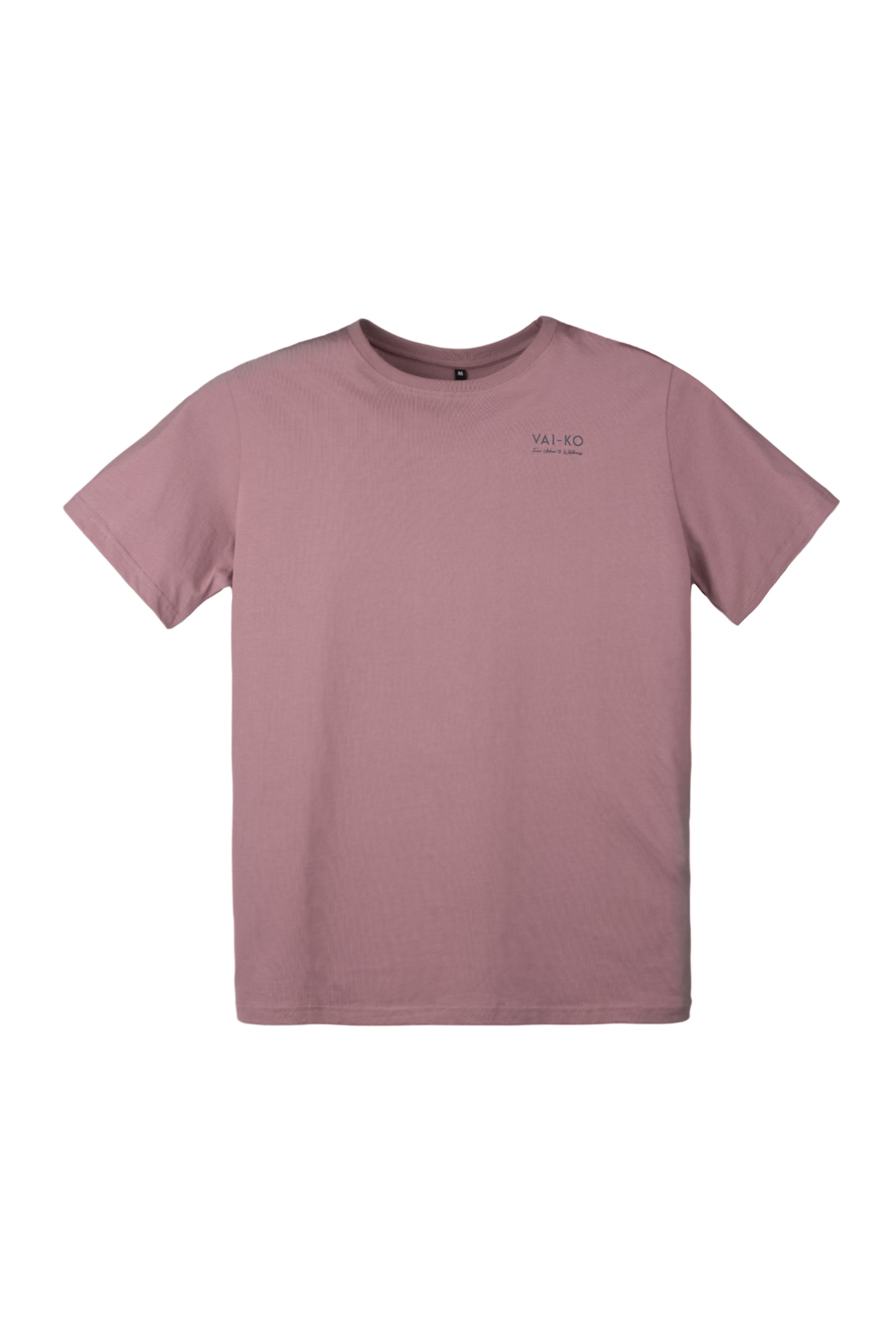 Mauve short-sleeve T-shirt with a small VAI-KO logo on the left chest.