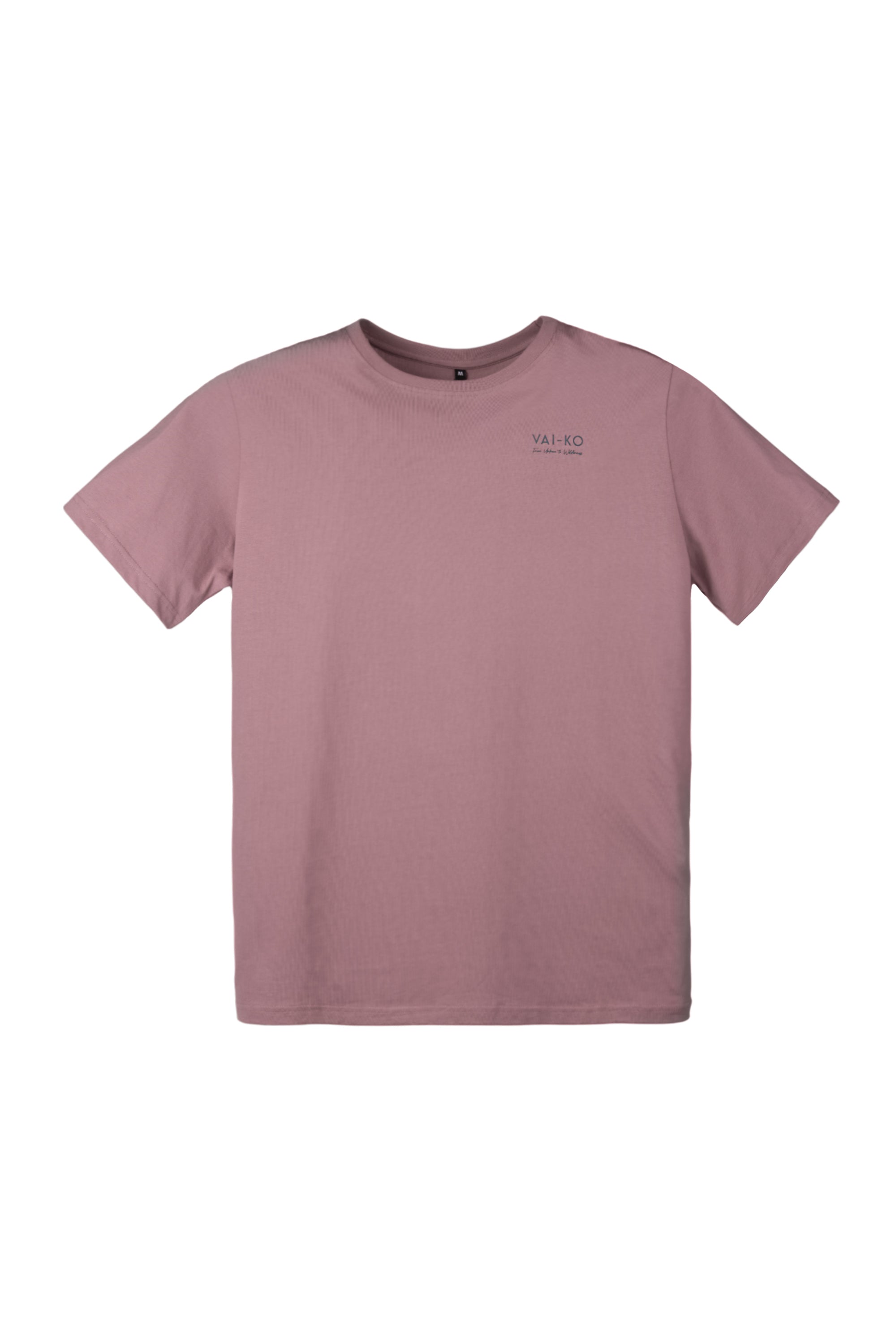 Mauve short-sleeve T-shirt with a small VAI-KO logo on the left chest.