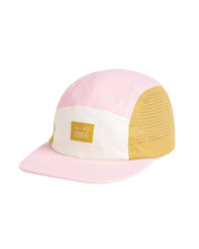 A pastel pink, white, and mustard yellow cap with a VAÏKO logo patch on the front.