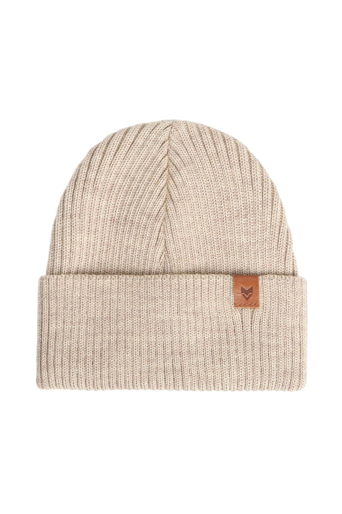 Korpi Rib Beanie Small Beigemele - VAI - KOBeanies