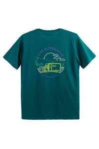 Organic Cotton 10 Years on the Road Men's T - shirt, Deep Teal - VAI - KOShirts & Tops