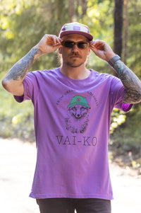 Organic Cotton Adventurer Fox Men's T-shirt Grey Melagne - VAI - KOShirts & Tops