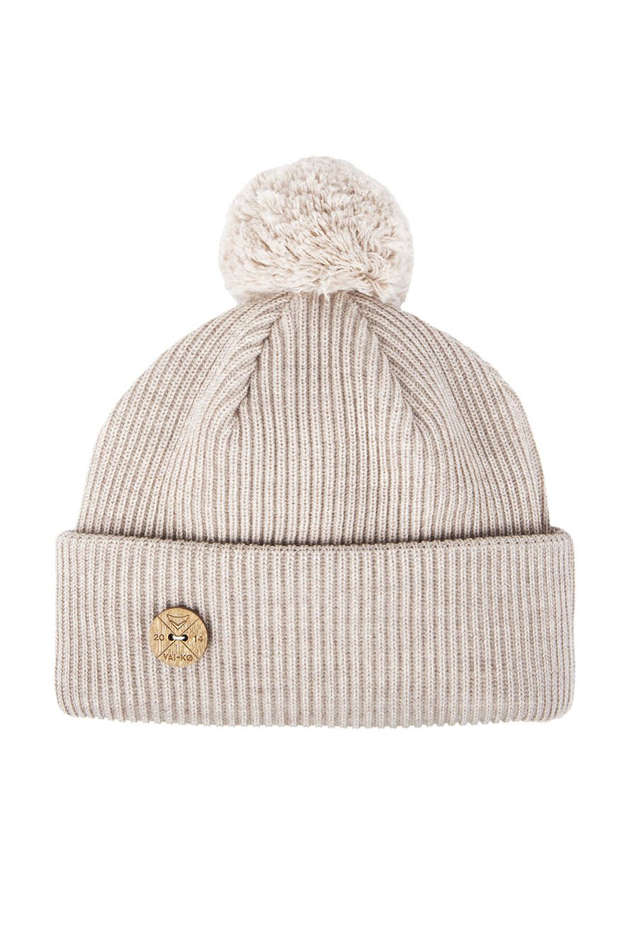 Timberjack Pom Beanie Beigemele - VAI - KOBeanies