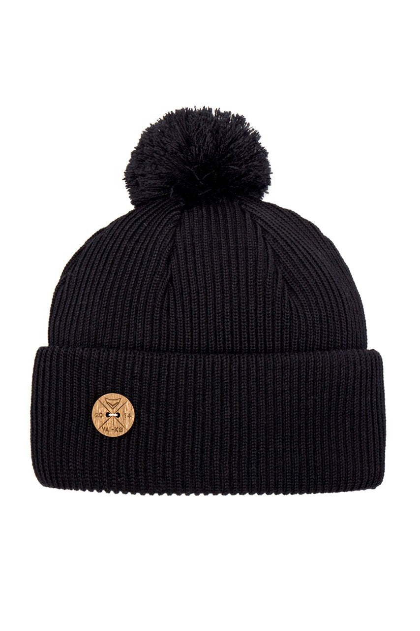 Timberjack Pom Beanie Black - VAI - KOBeanies