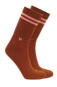 VAI - KO Crew Sock Caramel Brown/Peach - VAI - KOSocks