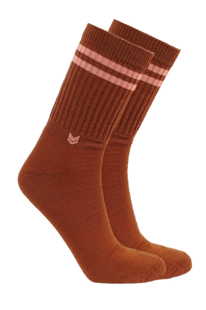 VAI - KO Crew Sock Caramel Brown/Peach - VAI - KOSocks